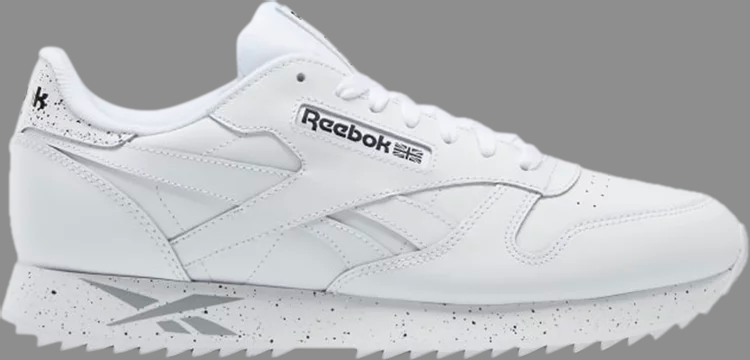 цена Кроссовки classic leather ripple 'footwear white' Reebok, черный