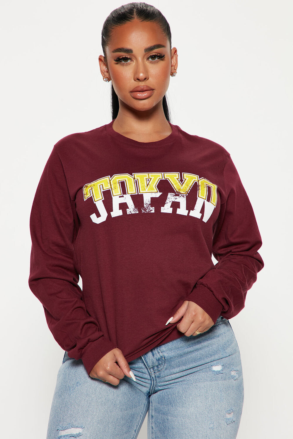 

Футболка Fashion Nova 22024365, бордовый