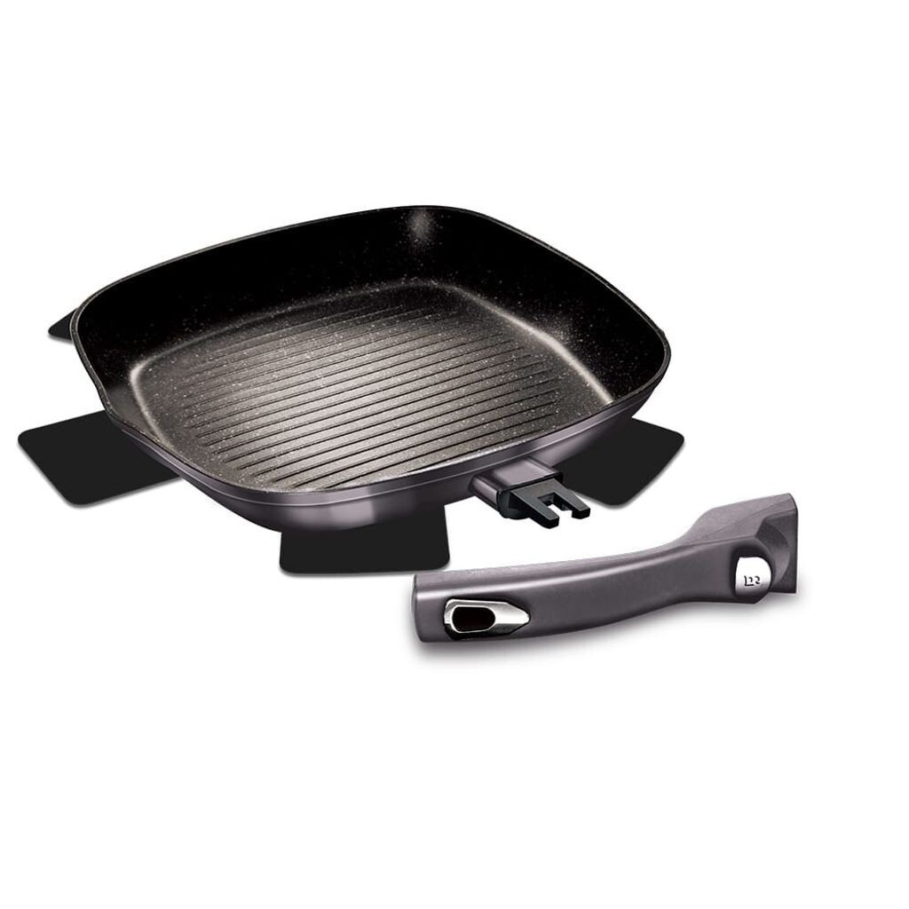 

Сковорода-гриль BERLINGERHAUS со съемной ручкой 28 см Carbon PRO Line BH-6914