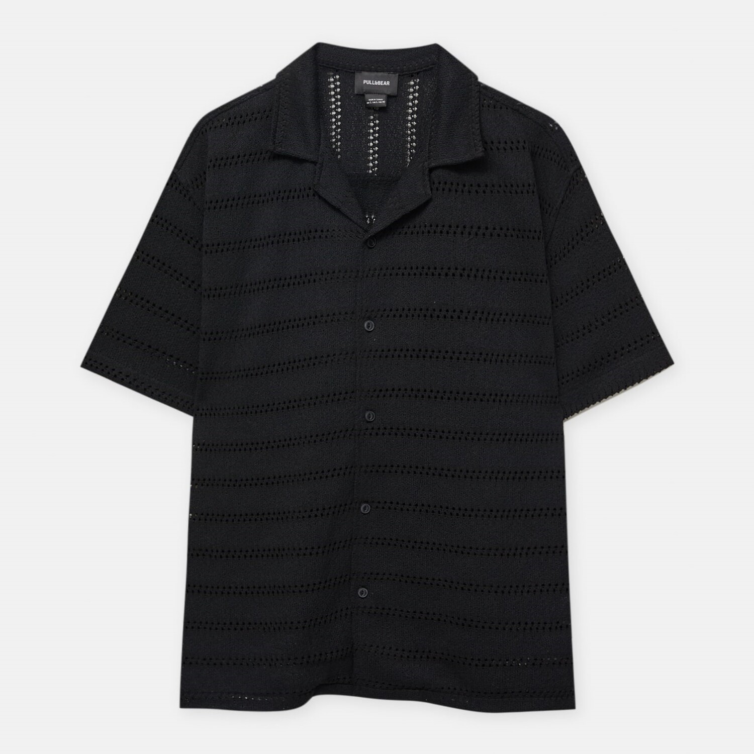 

Рубашка Pull&Bear Striped Knitted, черный