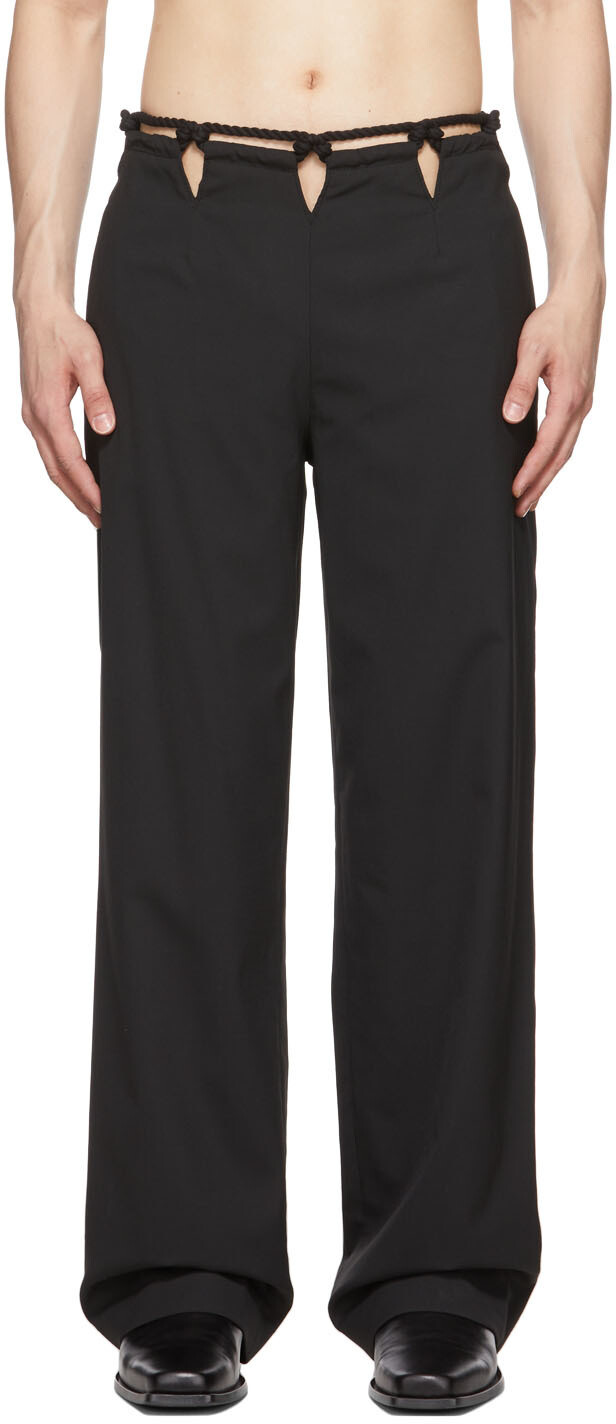 

Черные брюки из макраме из веревки Dion Lee, Черный