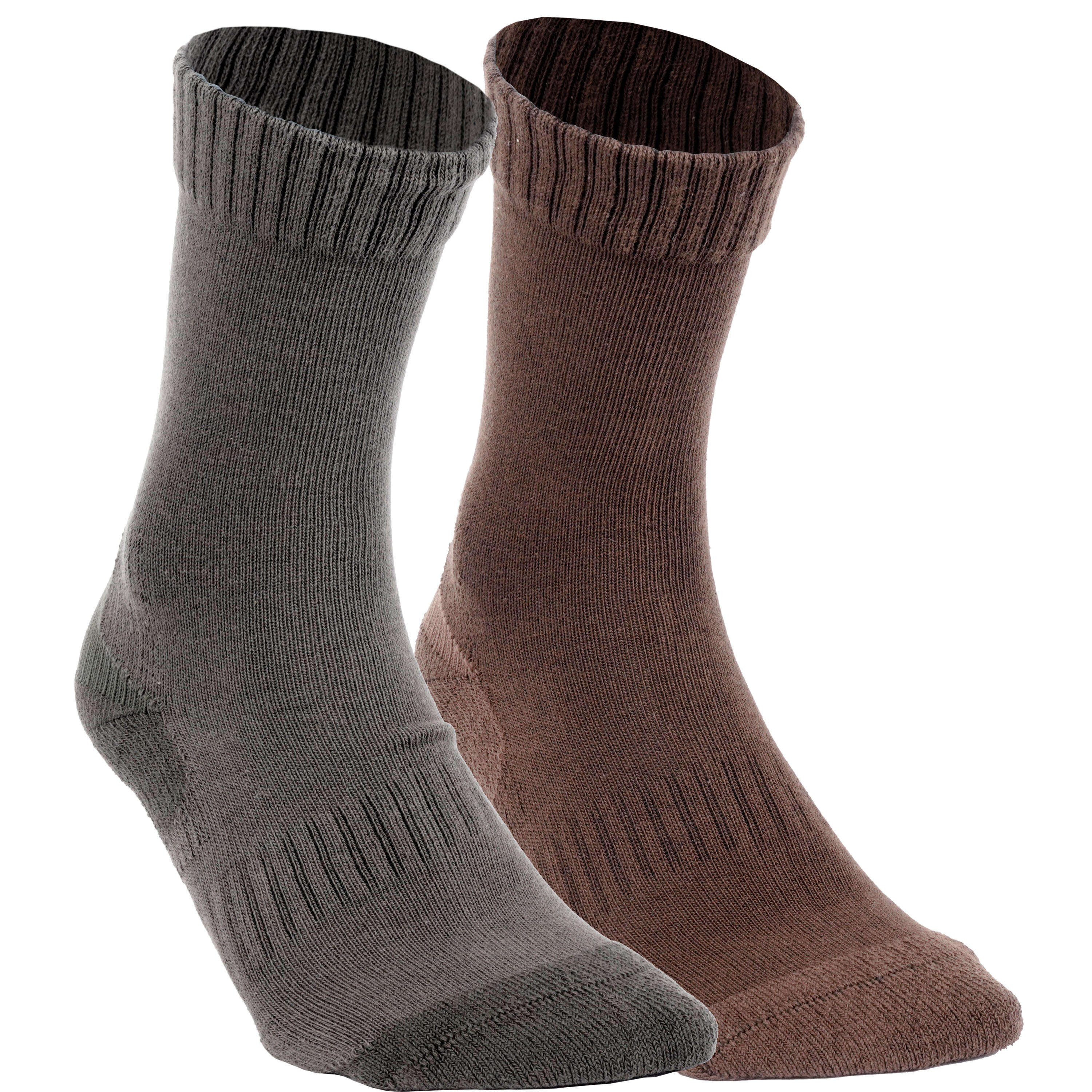 Комплект носков ACT 100 2 пары SOLOGNAC носки женские хлопковые махровые корея