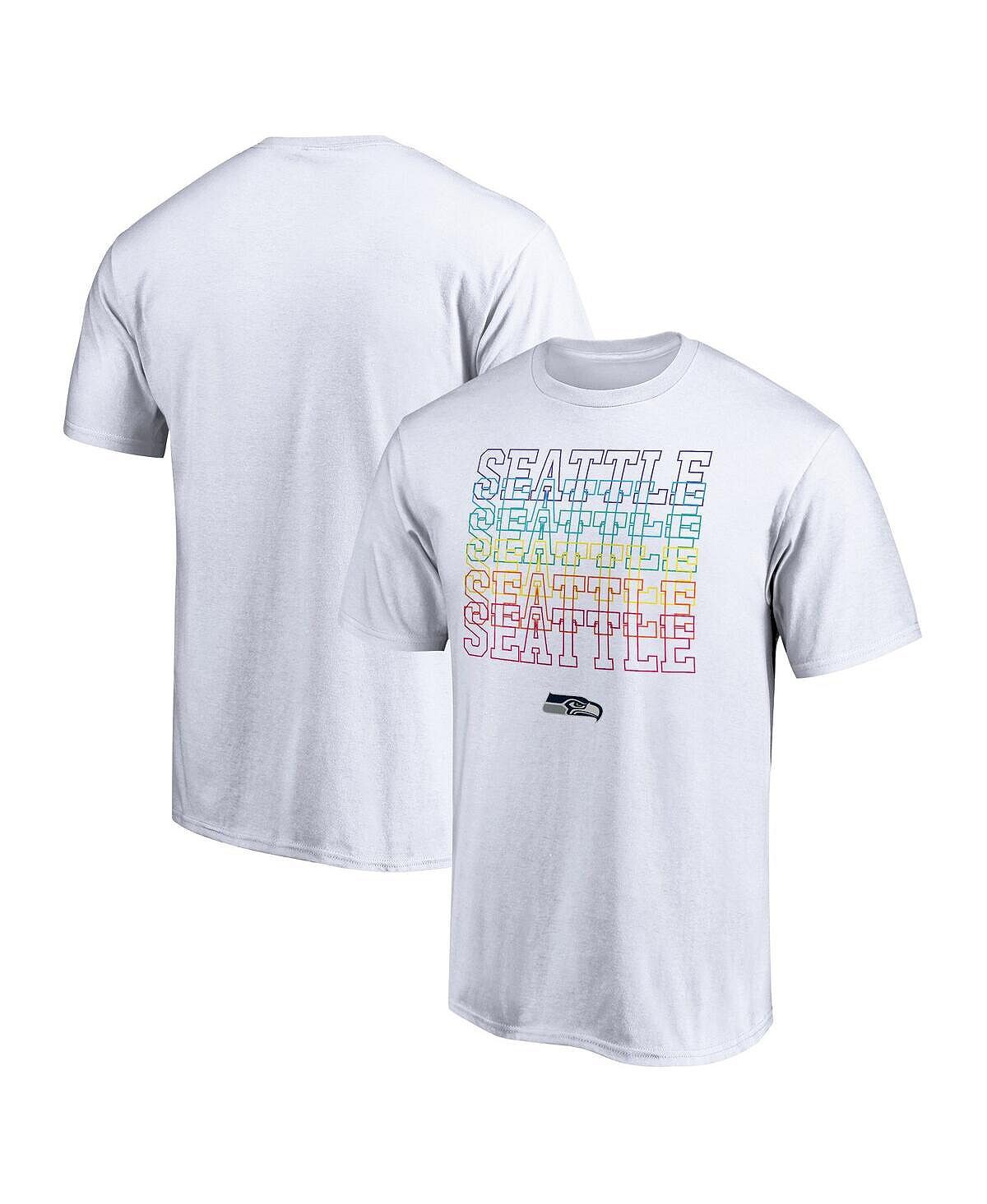 

Мужская фирменная белая футболка seattle seahawks city pride Fanatics, белый