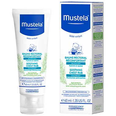 

Mustela успокаивающий лосьон для растирания груди детям, 40 мл