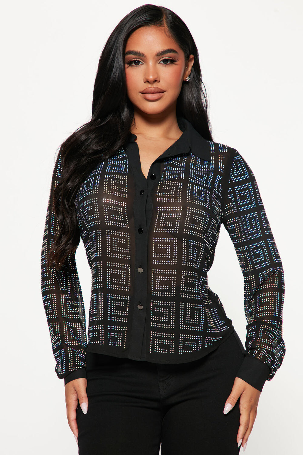 

Рубашка Fashion Nova ZT10033FN, черный