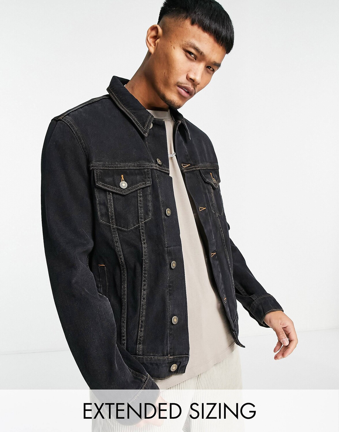 

Черная классическая джинсовая куртка ASOS DESIGN