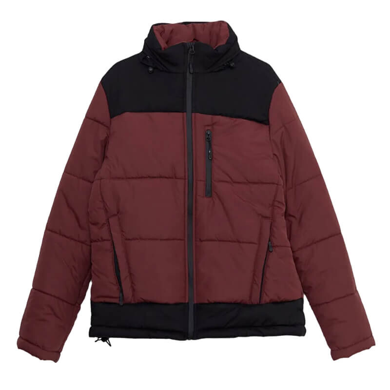 

Куртка LCW Outdoor Standard Pattern Upright Collar, бордовый/черный