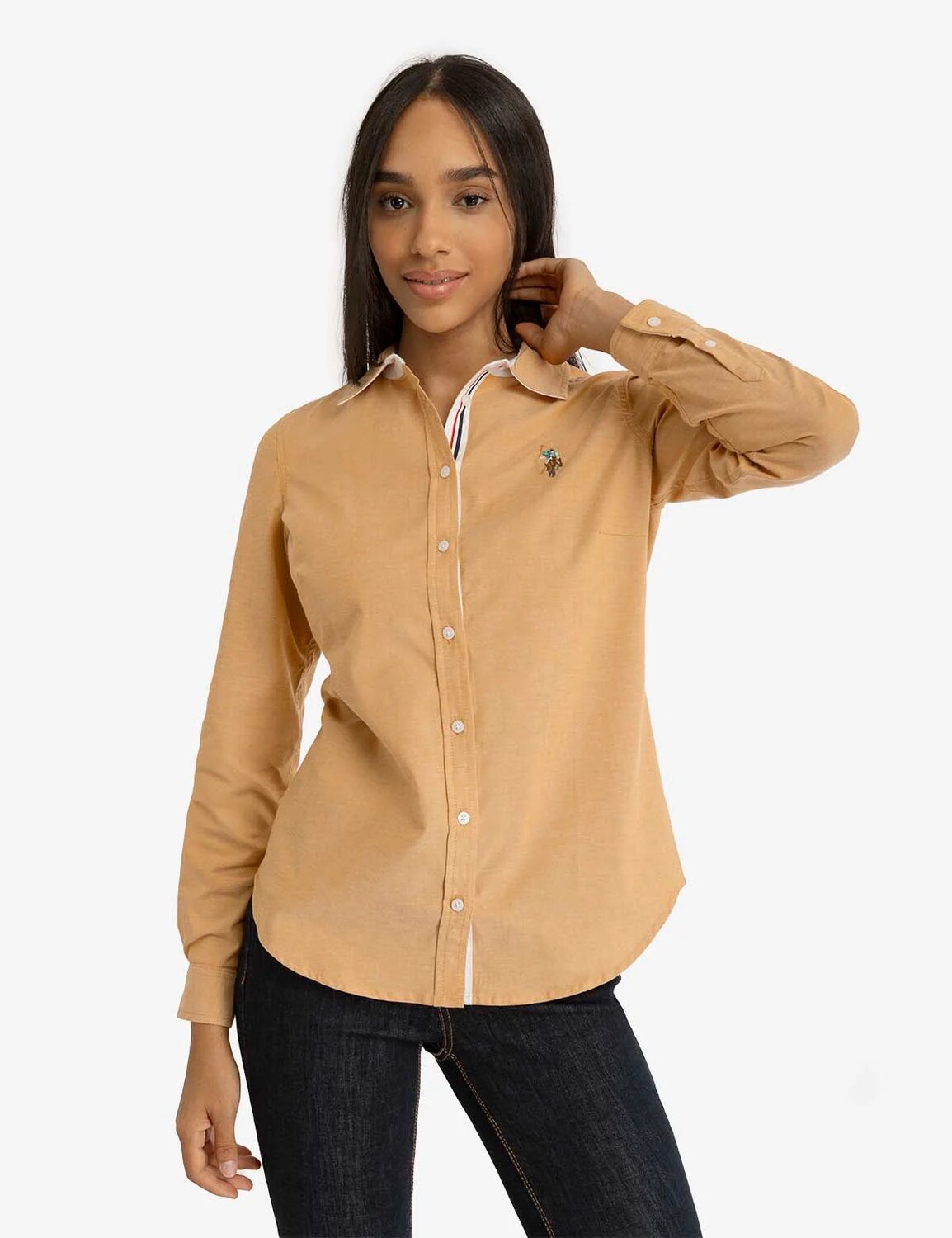 

Рубашка-оксфорд женская U.S. Polo Assn., золотой