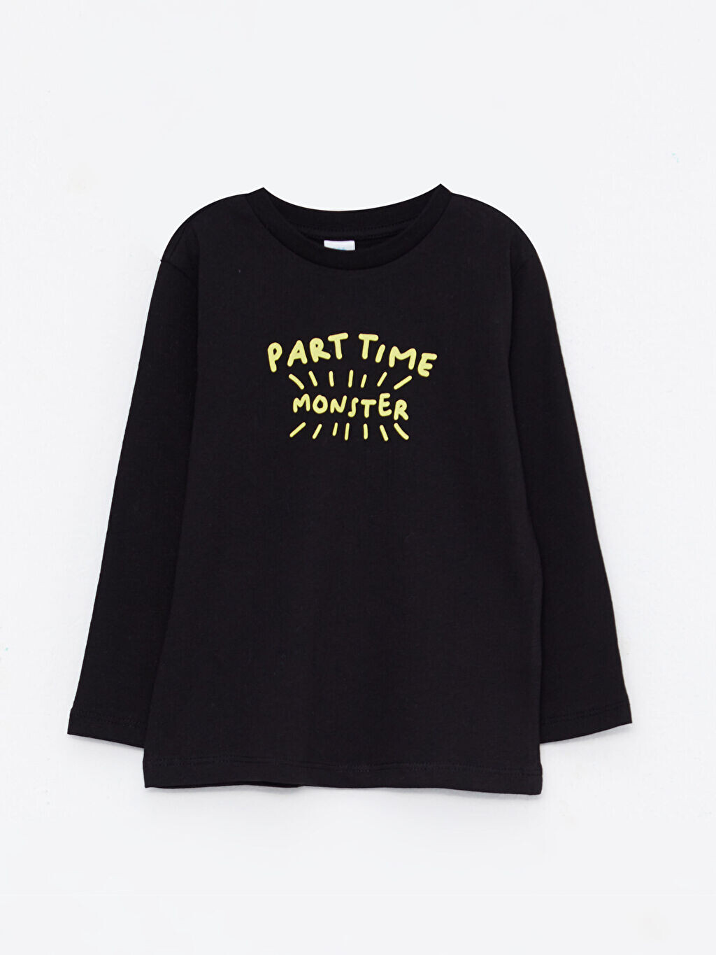 

Футболка для мальчика с круглым вырезом и длинными рукавами с принтом LCW baby