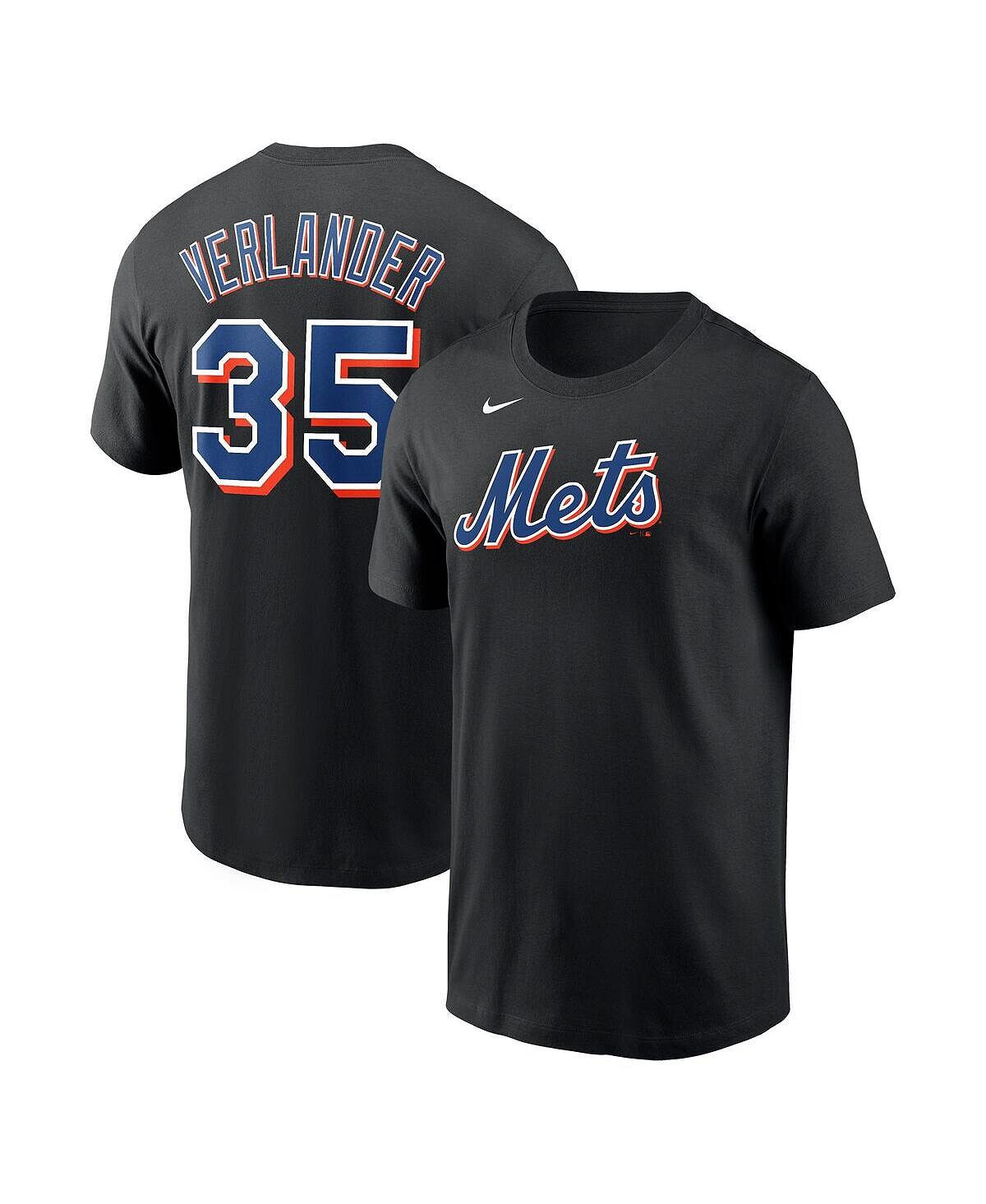 

Мужская футболка justin verlander black new york mets 2023 с именем и номером Nike, черный