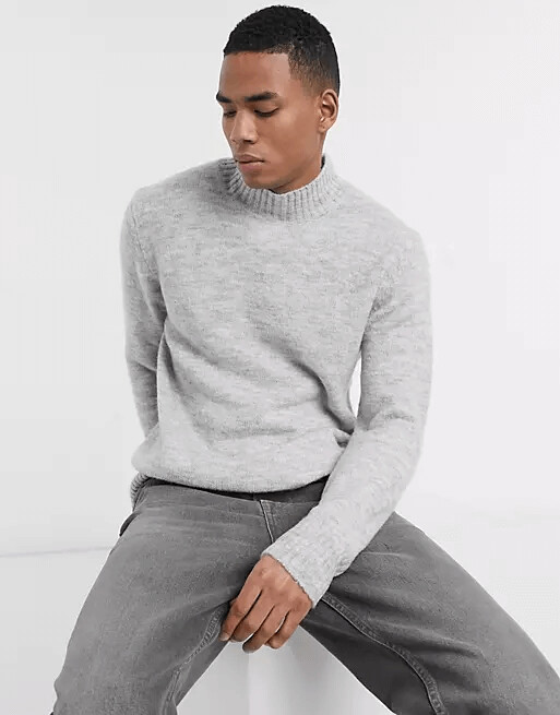 

Джемпер с круглым вырезом Pull&Bear, серый