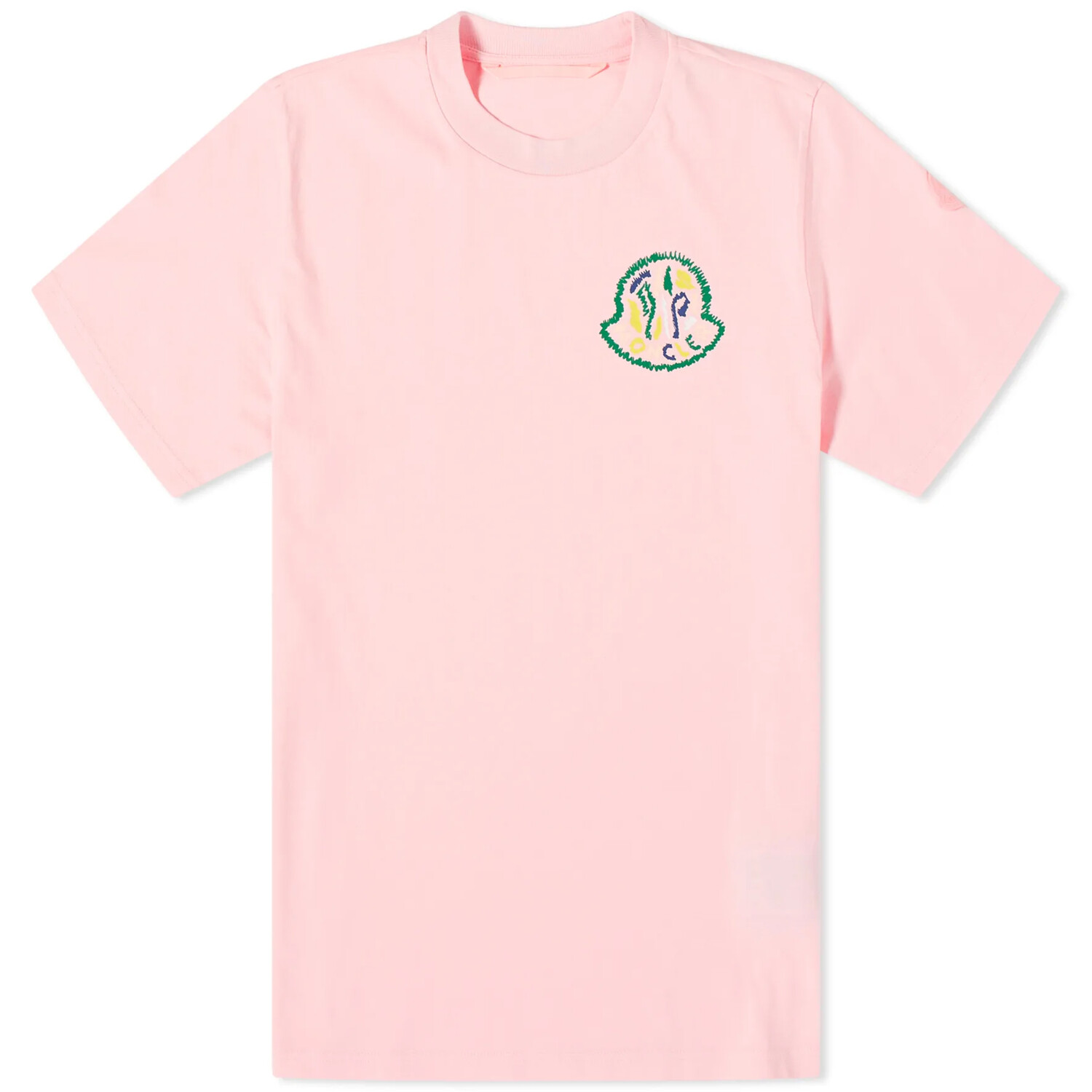 

Футболка Moncler Embroidered Logo, розовый