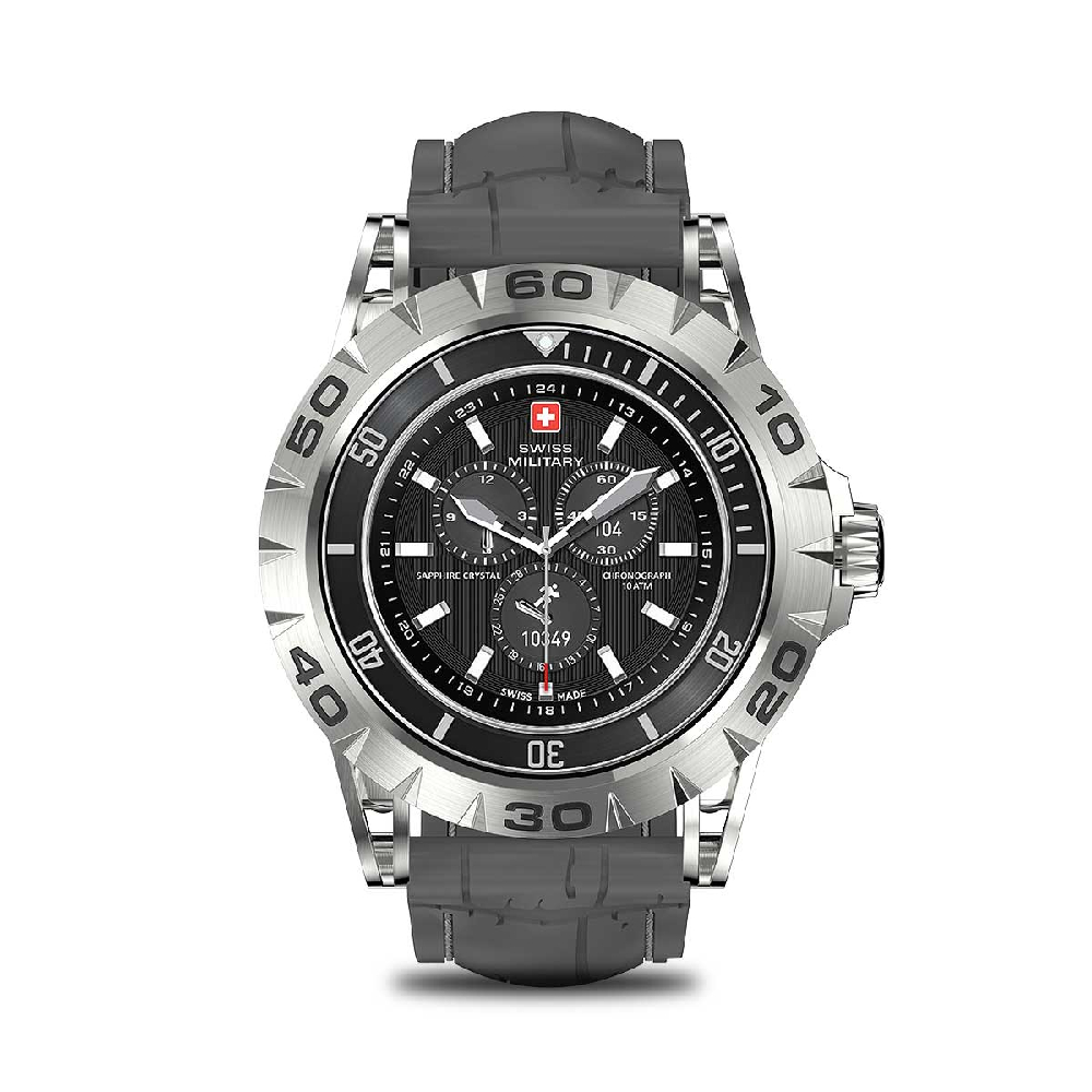 Умные часы Swiss Military Dom 2, (SM-WCH-DOM2-S-GRY), 1.39, Bluetooth, серебристый/серый часы swiss military sms34073 08