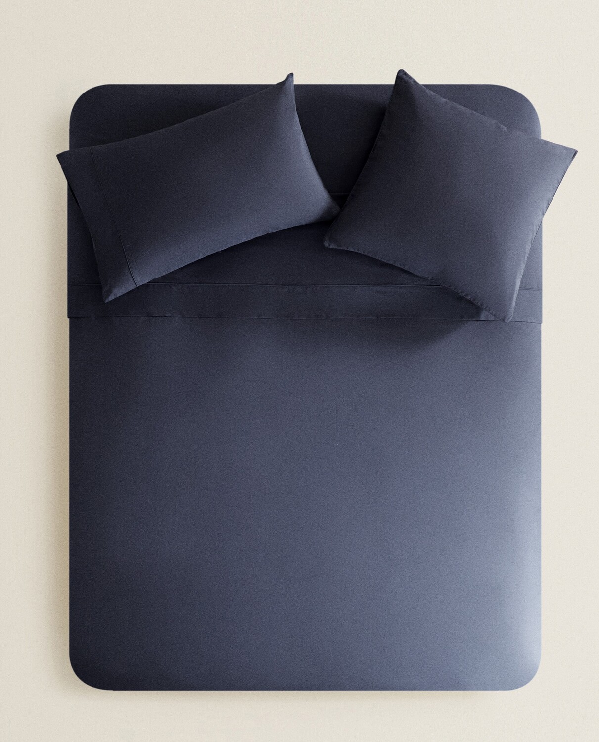 

Пододеяльник Zara Home Cotton Percale Duvet, 300 нитей, темно-синий