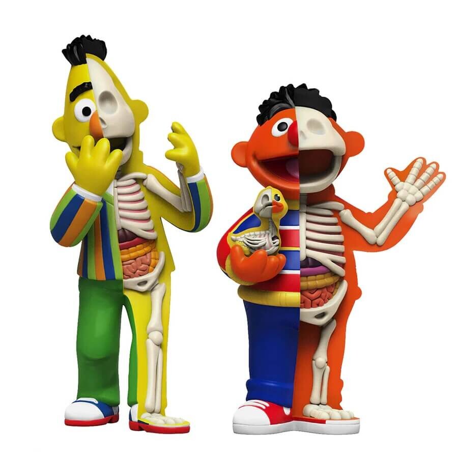 

Набор фигурок Jason Freeny XXRAY Plus: Bert & Ernie Figure, 2 предмета