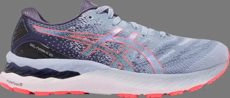 

Кроссовки wmns gel nimbus 23 wide 'mist blazing coral' Asics, синий