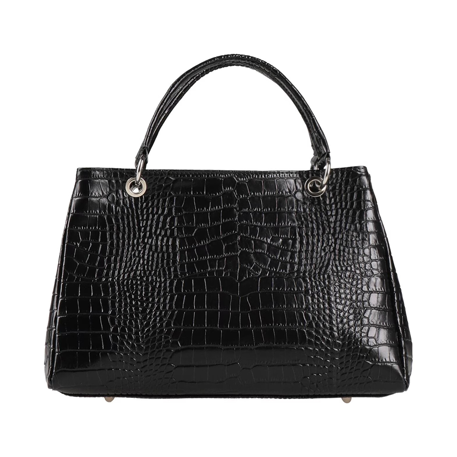

Сумка-тоут Laura Di Maggio Maxi Crocodile-print, черный