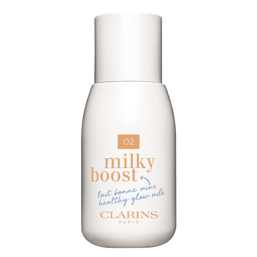 Тональный крем Clarins Milky Boost, оттенок 02 Nude глубокоувлажняющее молочко для лица hyalcollabo q10 milky lotion 145мл