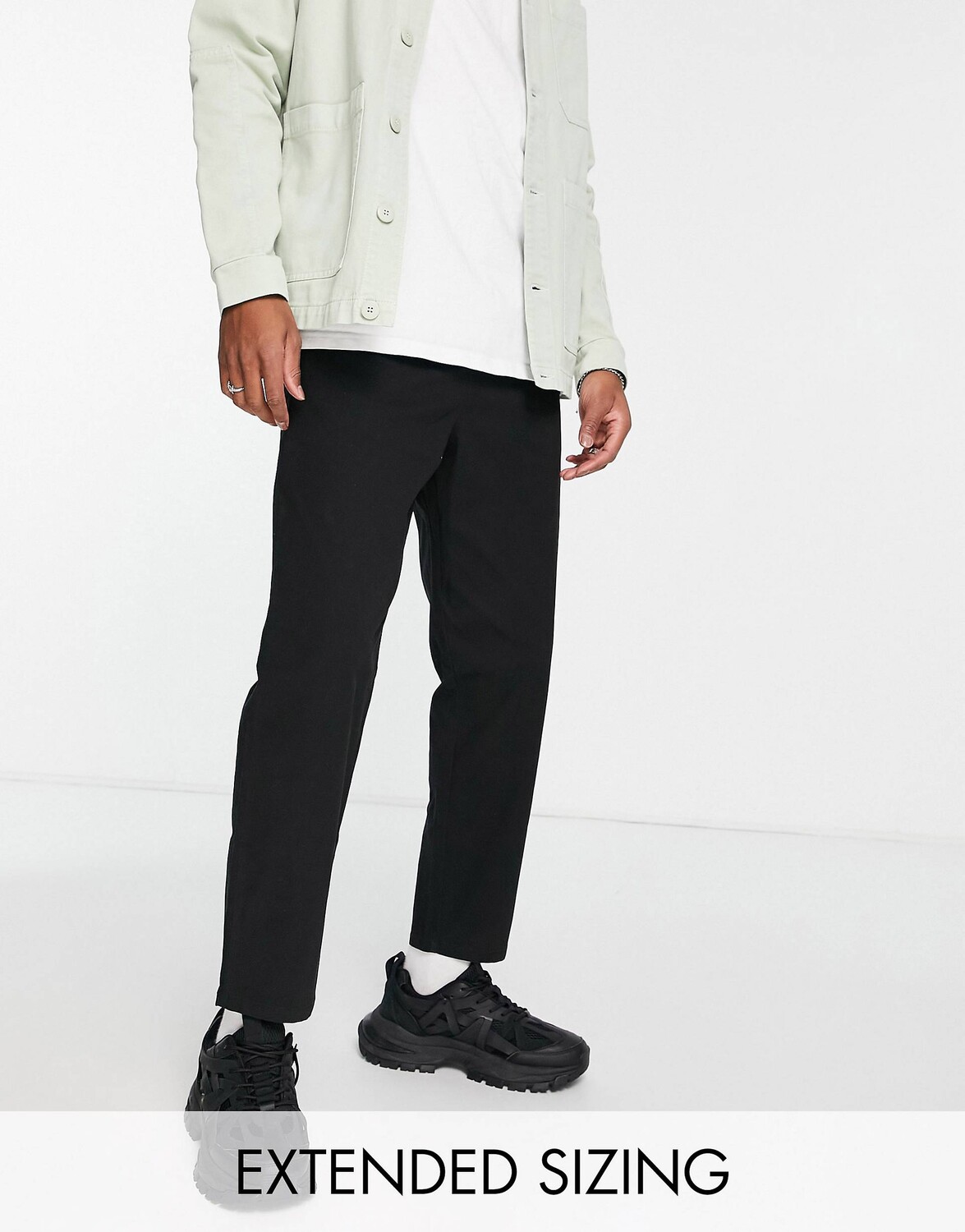 

Черные свободные брюки чинос ASOS DESIGN, Черный