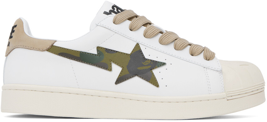 

Белые кроссовки Skull Sta M1 BAPE