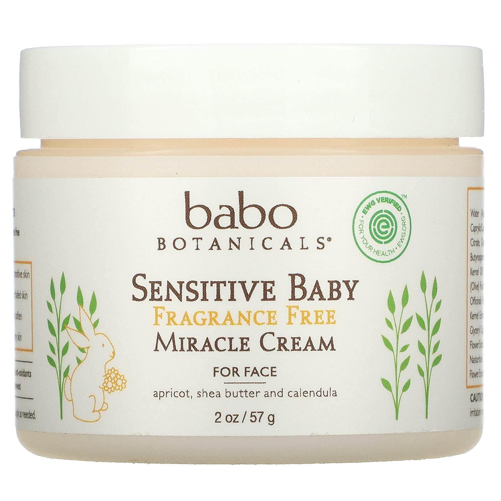 цена Крем Babo Botanicals Sensitive Baby Miracle для лица, 57 г