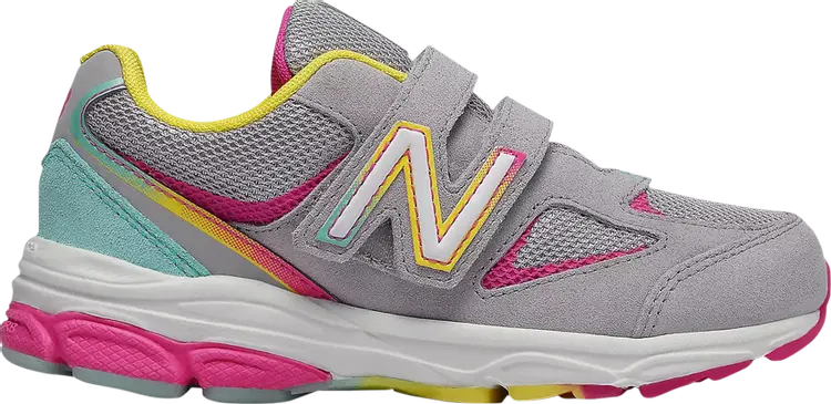 

Кроссовки New Balance 888v2 Hook & Loop Little Kid 'Grey Rainbow', серый