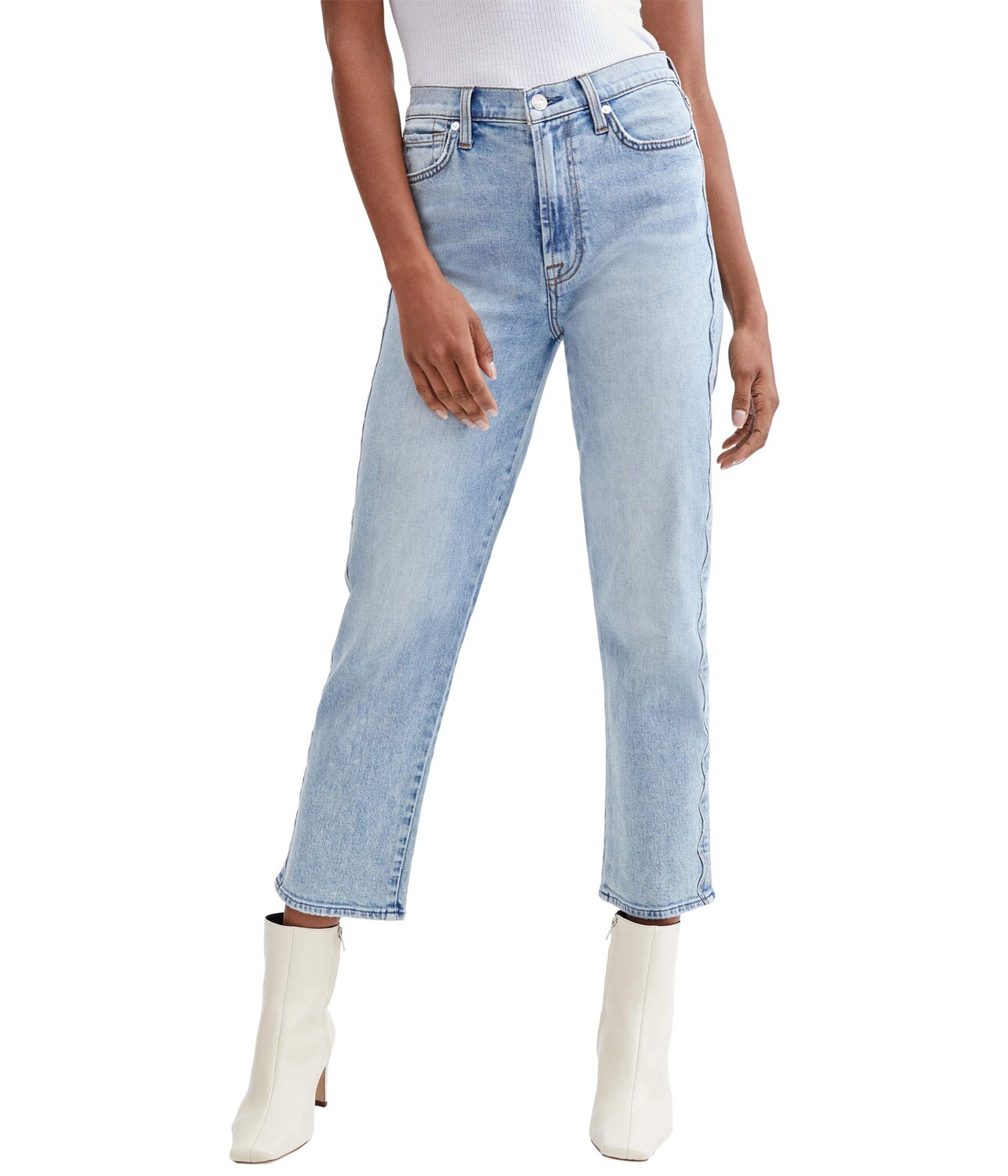 

Джинсы 7 For All Mankind, High-Wasit Cropped Straight in Aspen