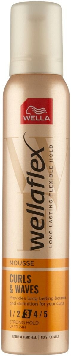 

Wellaflex Curls&Waves Strong Hold мусс для волос, 200 ml
