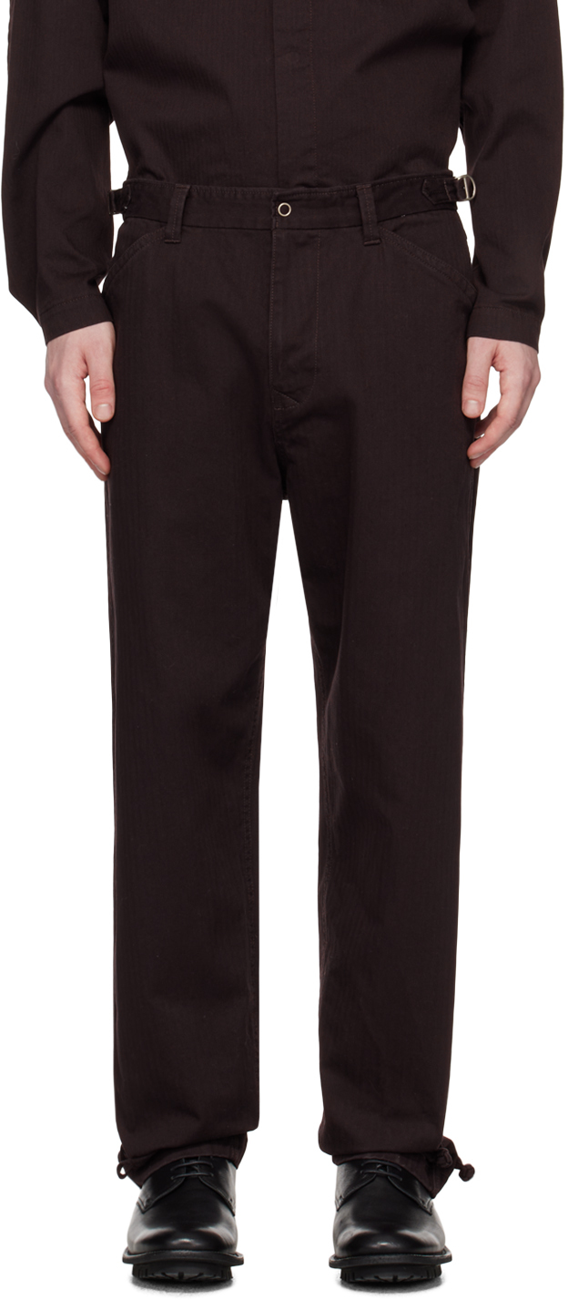 Коричневые брюки с пуговицами Undercover брюки undercover размер 3 черный