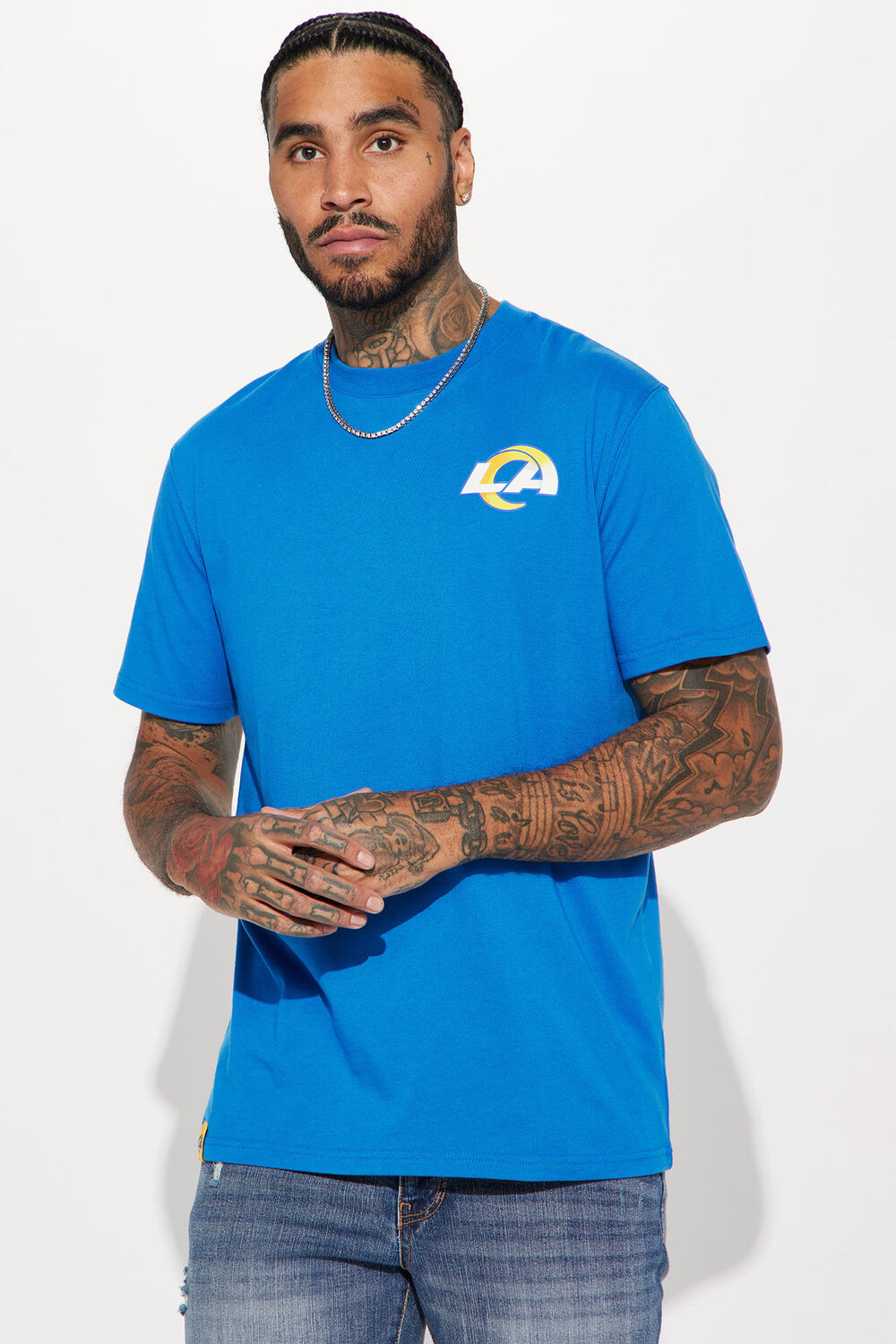 

Футболка Fashion Nova JTME631FLRFS, роял, Синий