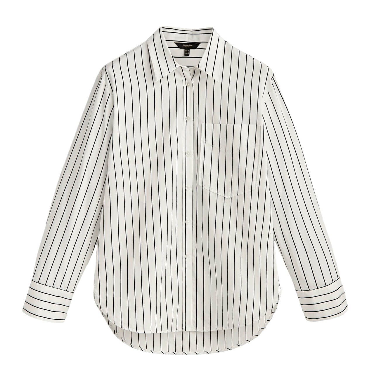 

Рубашка Massimo Dutti Stripped Cotton, белый