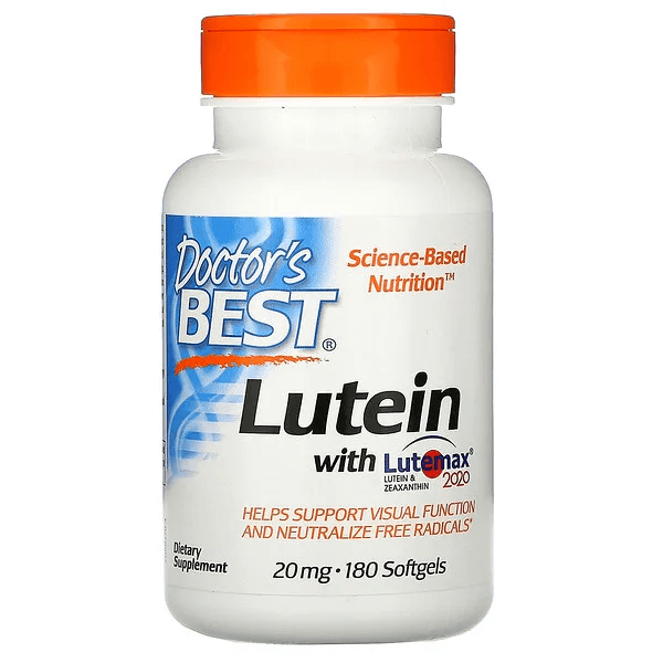 Лютеин с Lutemax 2020, Doctor's Best, 20 мг, 180 мягких таблеток лютеин с lutemax 2020 doctor s best 20 мг 180 мягких таблеток