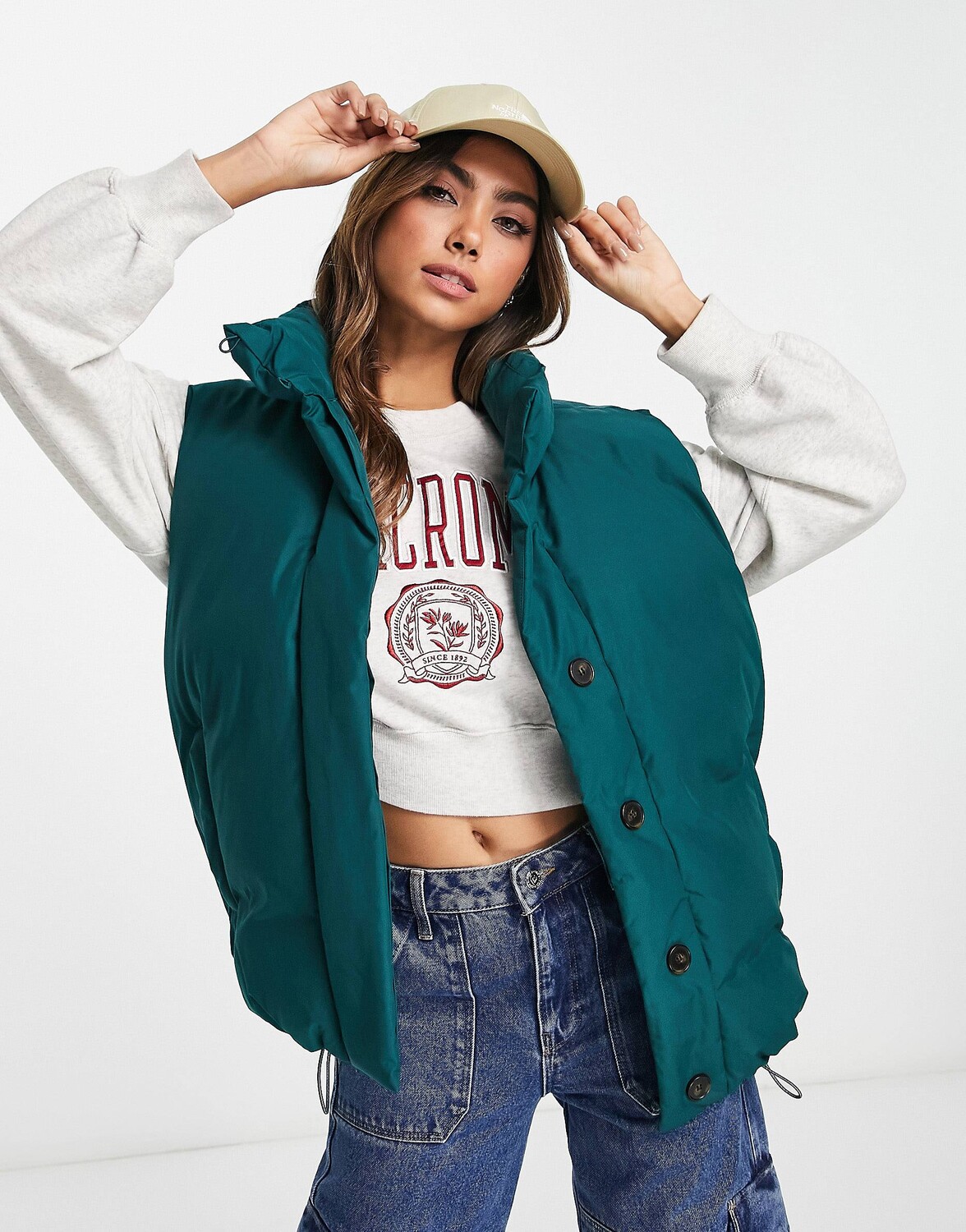 

Зеленый пуховик Levi's XL