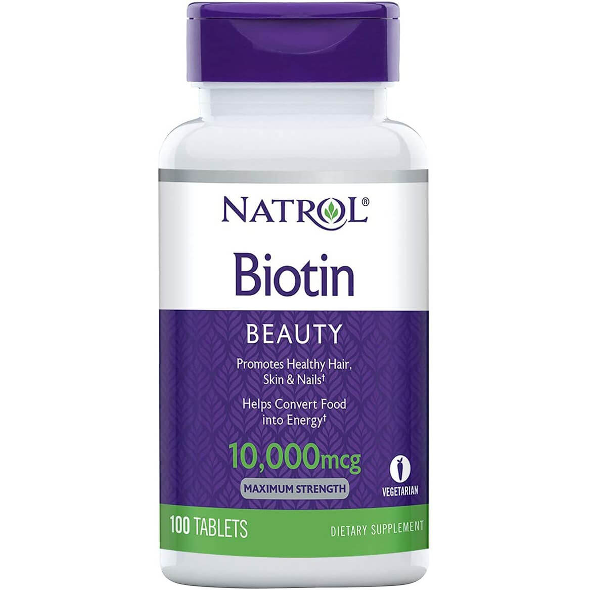Биотин Natrol, 100 таблеток allmax экологически чистый коллаген с 10 000 мкг биотина 90 мг витамина c 440 г 15 5 унции