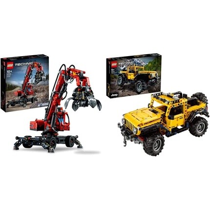 

Конструктор Lego 42144 и 42122 Technic механическая модель крана и джип