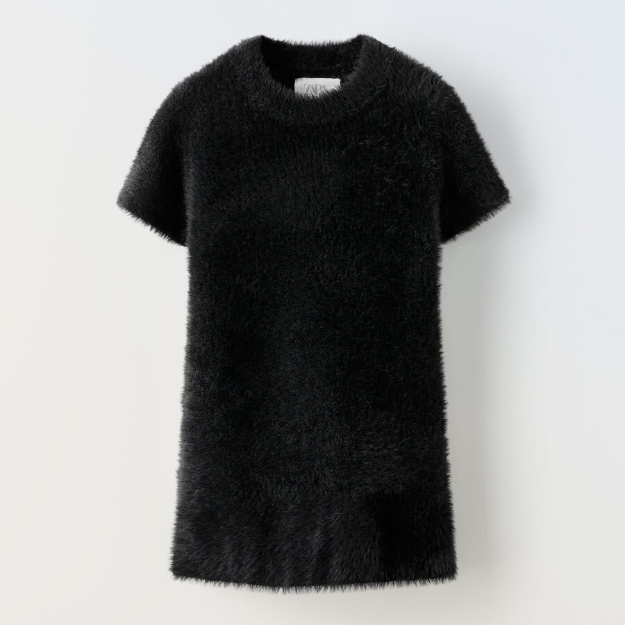 

Платье для девочки Zara Faux Fur, черный