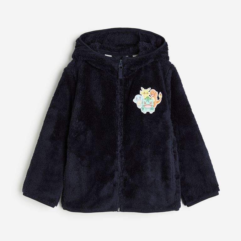 

Куртка H&M x Pokémon Pile Hooded, темно-синий