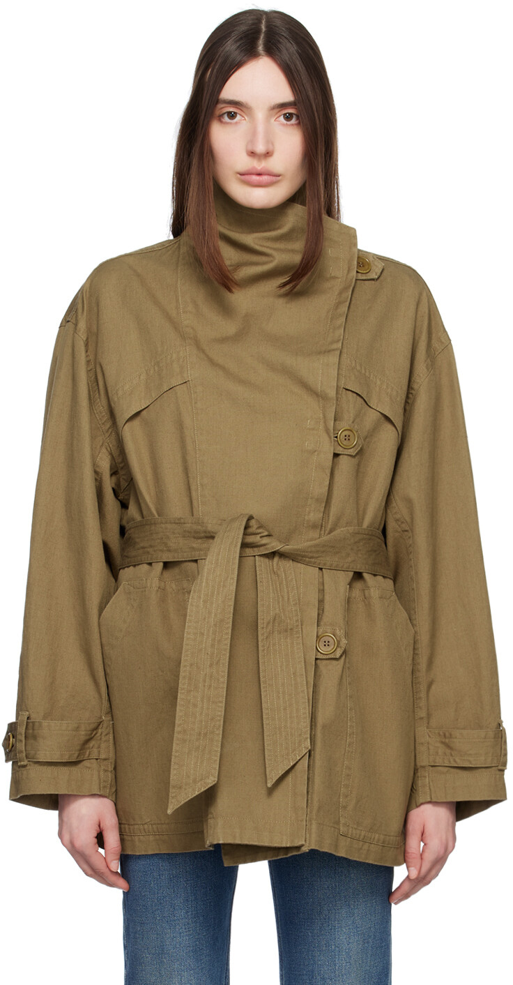 

Куртка цвета хаки персикового цвета Isabel Marant Etoile