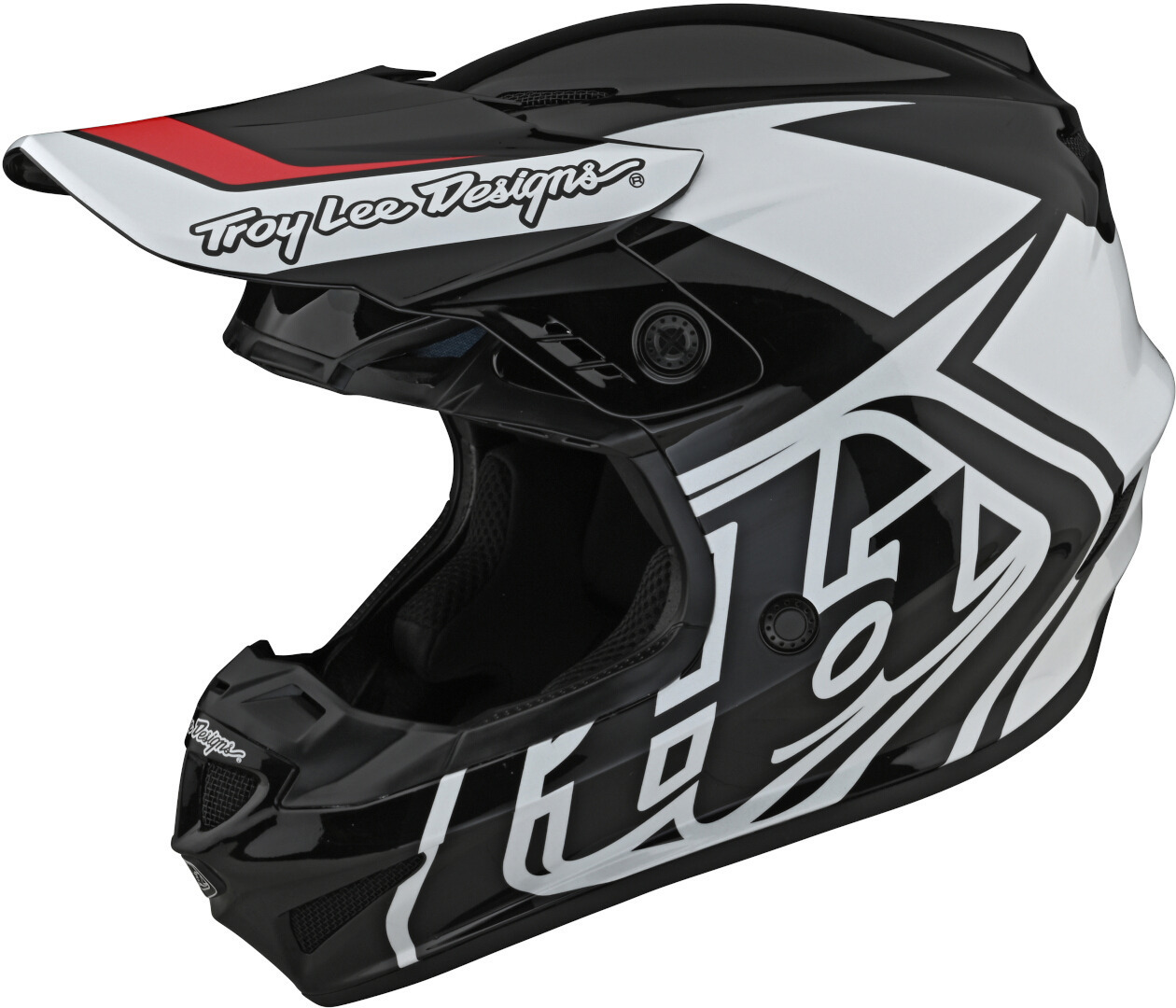Шлем Troy Lee Designs GP Overload для мотокросса, черно-белый шлем ixs 362 2 0 для мотокросса черно серо белый