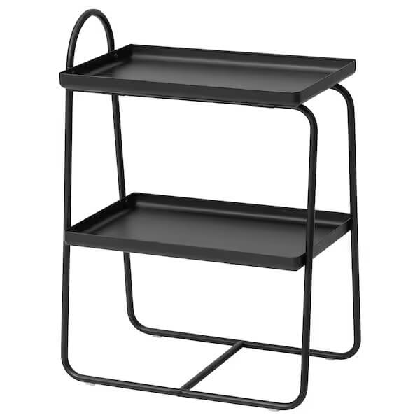 Столик прикроватный Ikea Hattasen Shelf Unit, черный