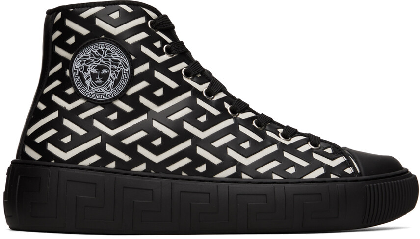 

Черно-белые кроссовки La Greca Versace