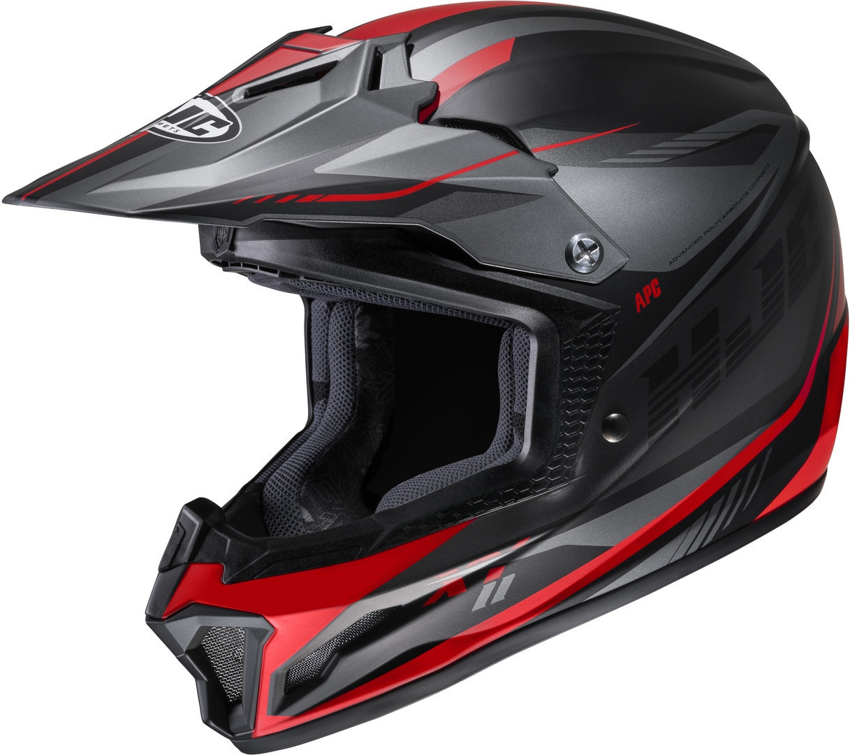 HJC CL-XY II Drift Молодежный шлем для мотокросса, серый/красный