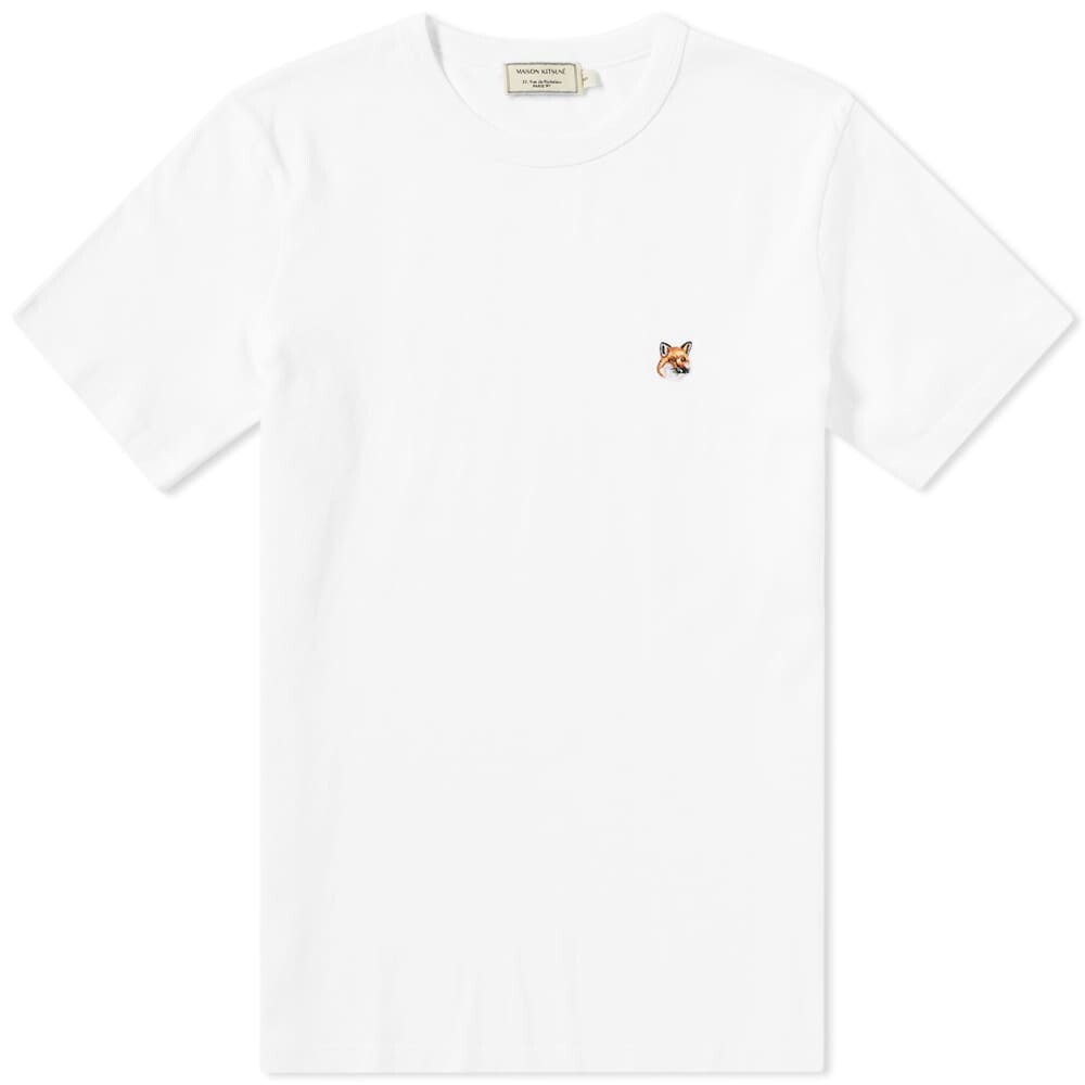 

Футболка Maison KitsunÃ Fox Head Patch Tee, Белый