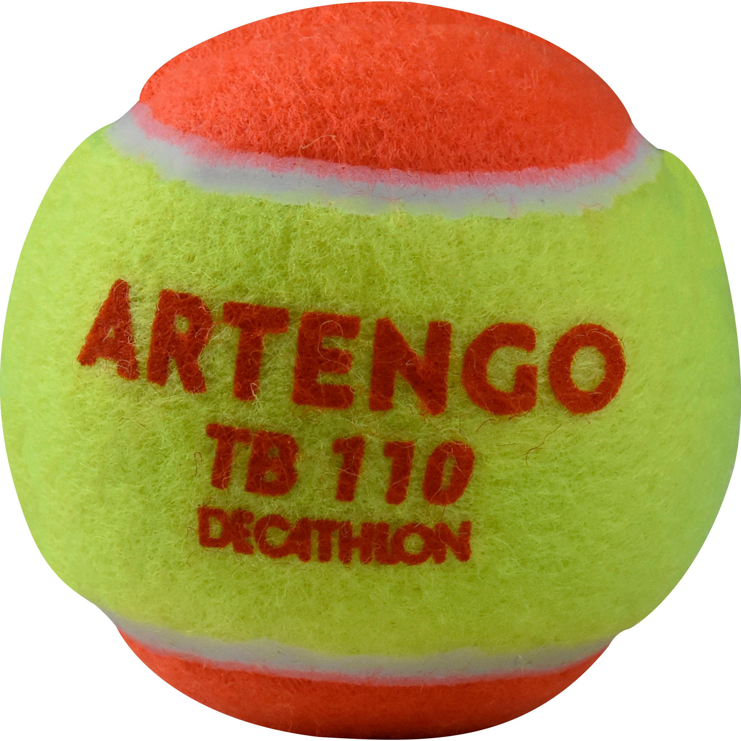 Детские теннисные мячи TB120 3-Ball с принтом ARTENGO, желтый - фото