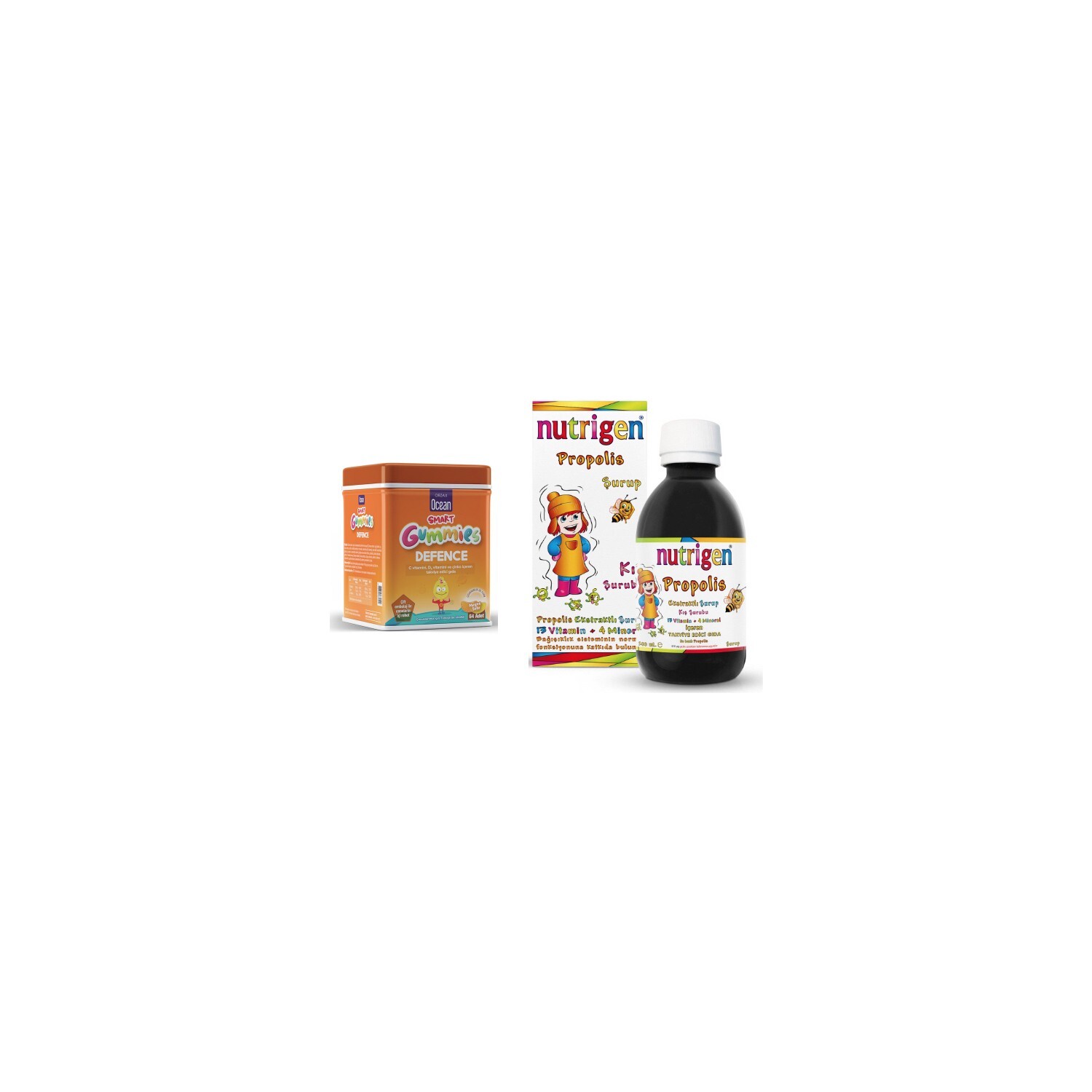 

Orzax Smart Gummies Defense 64 Cigneme Tablet for Kids + сироп Кис прополиса для детей 200 мл