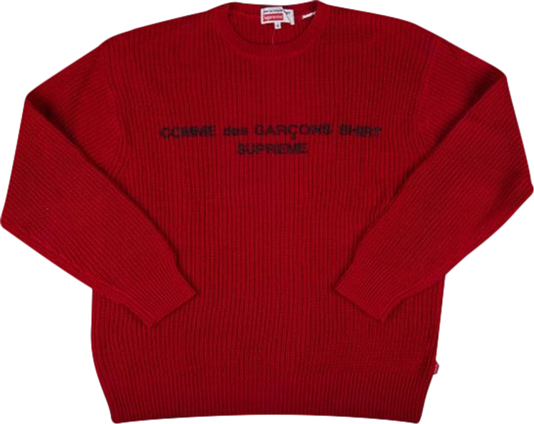 Свитер Supreme x Comme des Garçons Shirt Sweater 'Red', красный свитер supreme x missoni sweater burgundy красный