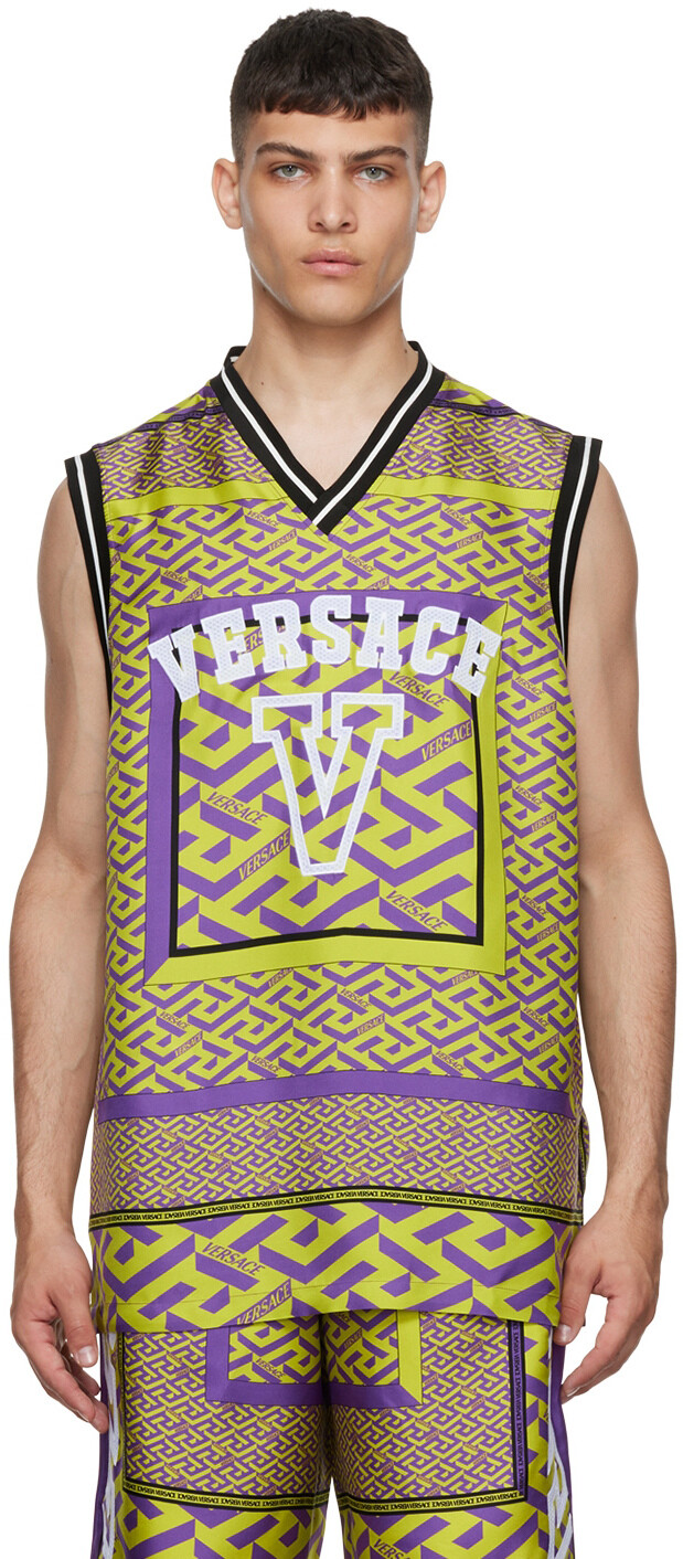 

Зеленая футболка \La Greca\"" Versace, Зеленый