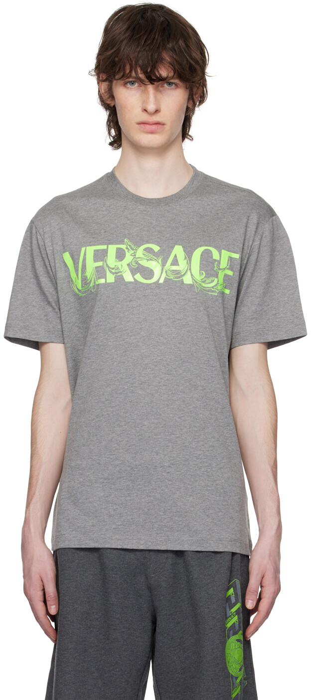 

Серая футболка в стиле барокко Versace, Серый