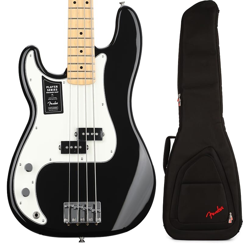 

Бас-гитара Fender Player Precision для левшей — черный, с кленовой накладкой на гриф в комплекте с сумкой для электробаса Fender FB620 — черный 0149822506=1 0991522406=1