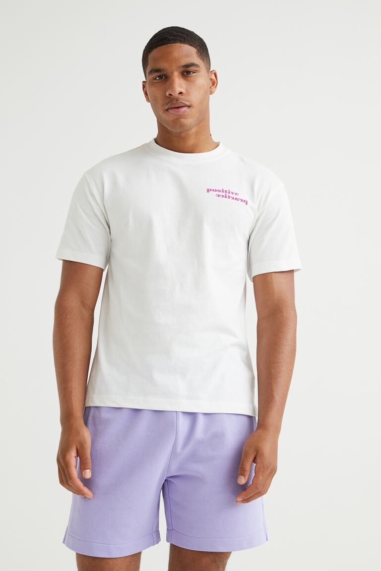 

Тренировочная футболка с короткими рукавами H&M, белый/позитивная практика